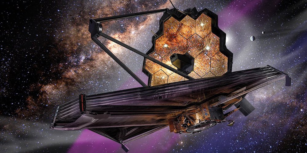Artistieke impressie van de James Webb Space Telescope. 