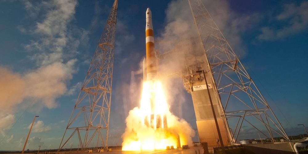 Lancering van een Amerikaanse Delta 4 raket