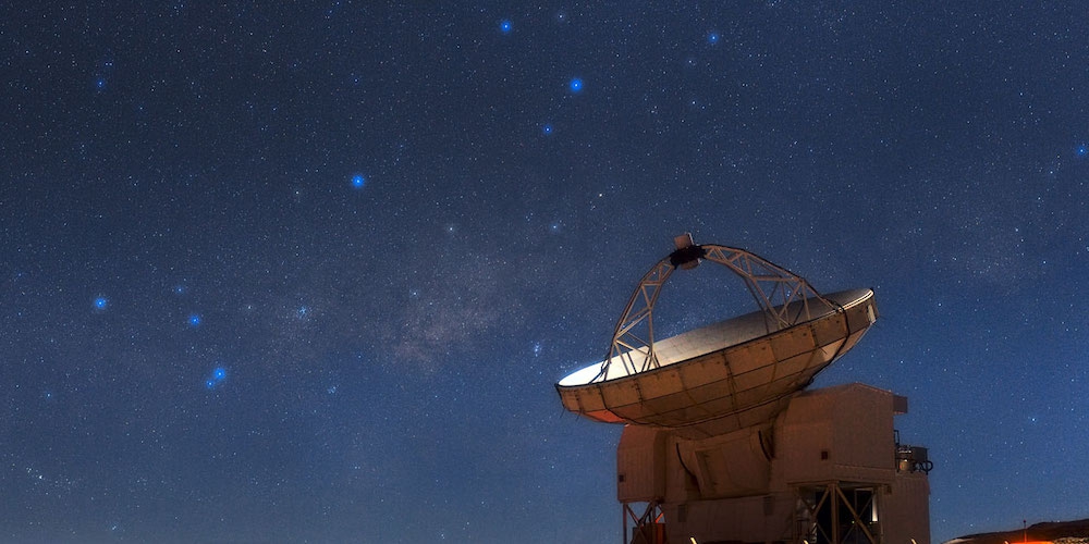 De APEX telescoop in Chili.