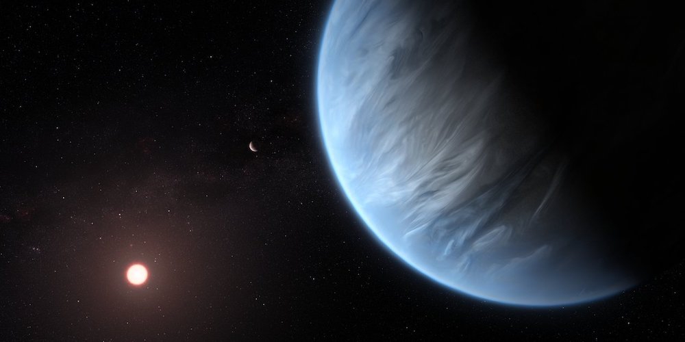 Artistieke impressie van een exoplaneet. 