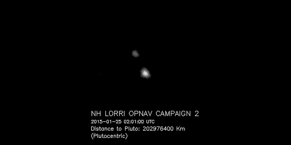 De dwergplaneet met zijn maan Charon