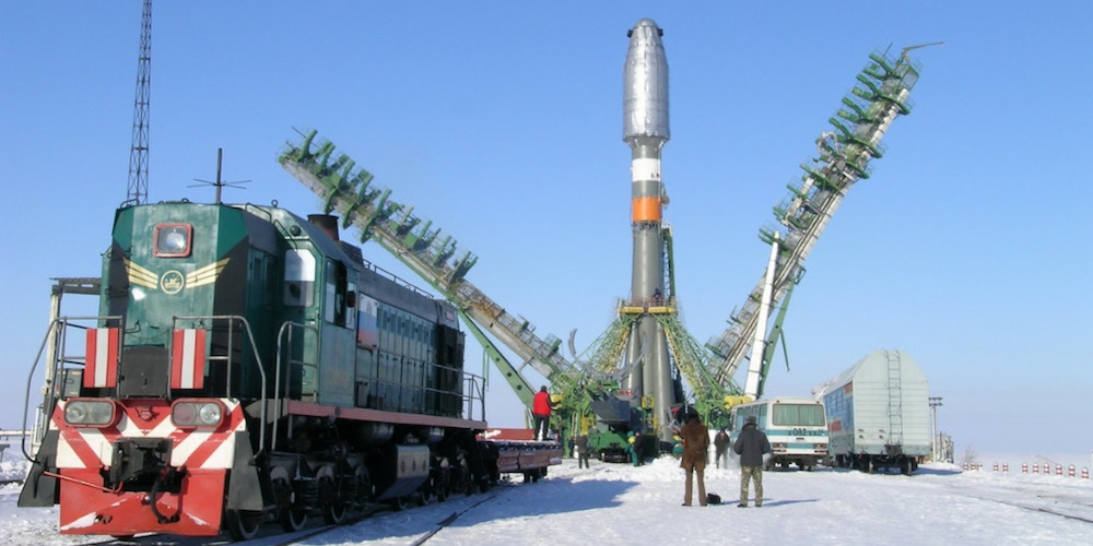 Lancering van een Sojoez raket vanop de Plesetsk lanceerbasis in Rusland