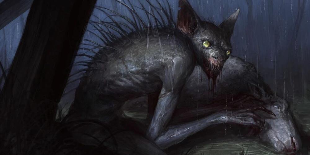 Artistieke voorstelling van El Chupacabra