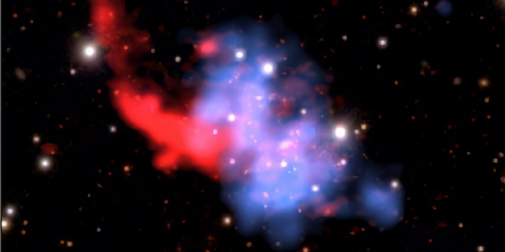 Verre clusters van sterrenstelsels.