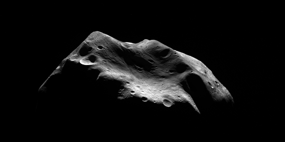 Foto van een planetoïde (21 Lutetia)