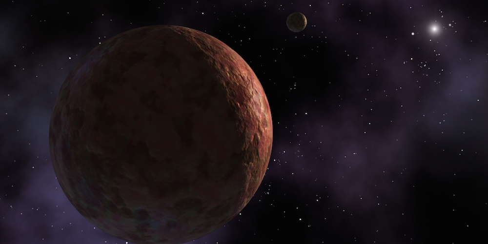 Artistieke impressie van de dwergplaneet Sedna