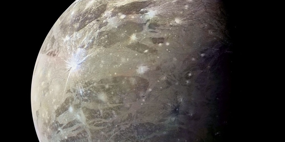 De Jupitermaan Ganymedes